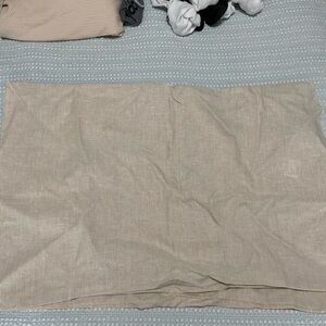 Set of Two Beige Bed Threads Standard Pillowcases